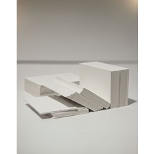 Esila Kağıtçılık Önü Beyaz Arkası Gri Kartvizit Boş Baskısız Kalın Kart 5 x 8 cm 100 Adet ( 0,1 kg )