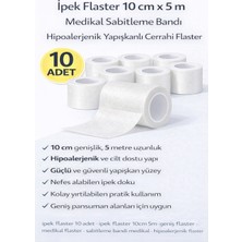 TeknoKapsül Ipek Flaster 10 cm x 5 M 10 Adet Medikal Sabitleme Bandı Hipoalerjenik Yapışkanlı Cerrahi Flaster