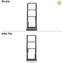 Arsking Galaxy A13 Sim Iç Yuvası Çiftli Siyah Çiftli Sim Yuvası Ikili Sim Tepsisi Çiftli Sim Aparatı Dual Sim Çekmecesi