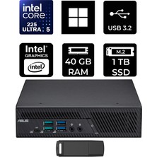 Asus Expertcenter PB64 Core Ultra 5 225 40GB Ram 1tb SSD WIN11 Pro PB64-B50060MHP423 Mini Masaüstü Bilgisayar + Per4 USB Bellek
