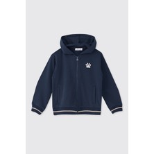 Panço Erkek Bebek Fermuarlı Lacivert Sweatshirt