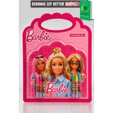 x Dekomus Lisanslı Barbie Çanta Tasarımlı Pastel Boyalı Boyama Seti