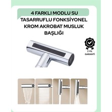 Renas Store Çok Fonksiyonlu Musluk Başlığı | 4 Su Modu | Geniş Uyumlu Adaptör Seti | Mutfak ve Banyo Uyumlu