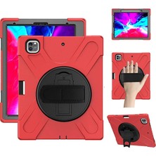 Renas Store Ipad Pro 12.9-Inch (2021)-(2020) Kılıf Kalem Yerli 3 Katmanlı Standlı Zırh KILIF-SHOCKPROOF-(5775)