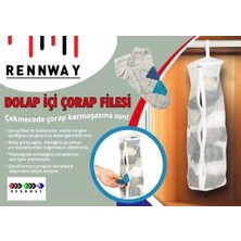 Renas Store Dolap Içi Asılabilir Temiz Çorap Düzenleyici Çorap Filesi Askılık