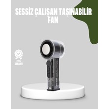 Renas Store Dijital Ekranlı Şarjlı Mini Fan 100 Kademeli Hız Ayarı