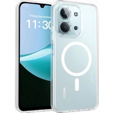 Forzacase Redmi 14C 4g ile Uyumlu Clearmag Serisi Magsafe Özellikli Kristal Şeffaf Sert Kılıf