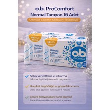 TeknoKapsül O.b. Procomfort Normal Tampon 16LI 2 Paket Ultimate Comfort Silktouch Teknolojili