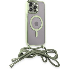 TeknoKapsül iPhone 12 Pro Kılıf Divo Lazer Askılı Magsafe Kapak - Koyu Yeşil
