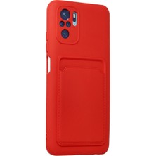 TeknoKapsül Note 10S Kılıf Kelvin Kartvizitli Silikon - Kırmızı