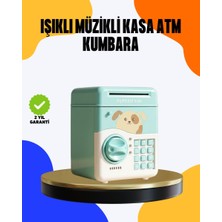 Renas Store Çocuklar Için Su Yeşili Atm Kasa Tasarımlı Şifreli Kumbara