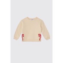 Panço Kız Bebek Ekru Sweatshirt