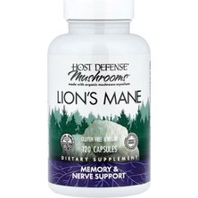 Host Defense Supplement, Mushrooms Lion's Mane - Capsules For Brain Health Support - Mushroom Support For Focus & Memory Function 120 Capsules