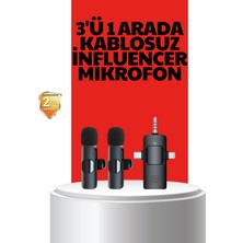 Renas Store Kablosuz Mikrofon - Telefon ve Bilgisayar Uyumlu