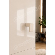 Toptan3D Bej Modern Pratik Kulp - Modern ve Şık Dolap, Gardırop, Şifonyer, Komodin ve Çekmece Kulpu (Vida Dahil)