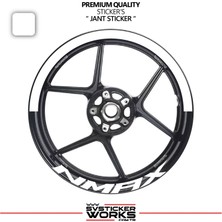 Sv Sticker Works Yamaha Nmax Jant Şeridi – Yarım Jant Kaplama & Nmax Yazı Sticker Seti