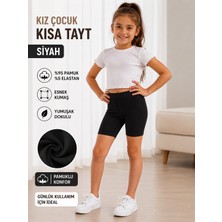 Qulat Kız Çocuk Penye Tayt Pamuklu Kısa / 1 Adet