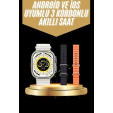 GRAYLINE Yeni Nesil 3 Kordonlu Kol Saati 49 mm Amoled Ekran Akıllı Saat