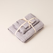 Baveno Microcotton 3'lü Havlu Seti - Gri