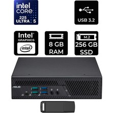 Asus Expertcenter PB64 Core Ultra 5 225 8gb Ram 256GB SSD Freedos PB64-B50060MHP301 Mini Masaüstü Bilgisayar + Per4 USB Bellek