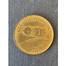 Edi Antik Yuri Gagarin Vostok Hatıra Madalya. 2.5cm Çapında Vostok 1 Görselli Yuri Gagarin Madalyon.  Sovyet Kozmonot. ; #yuri #gagarin #vostok #madalya #madalyon #sovyet #kozmonot;