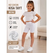 Qulat Kız Çocuk Penye Tayt Pamuklu Kısa / 1 Adet