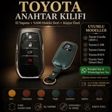 Minimalim Leather Craft Toyota Smart Anahtar Deri Kılıfı – El Yapımı