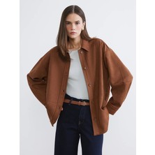 Lc Waikiki Yeni Sezon Oversize Kadın Süet Görünümlü Gömlek