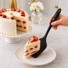 Ivory 29 cm Sert Plastik Spatula Isıya Dayanıklı Yapışmaz Yüzey Uyumlu Esnek Hamur Pasta Kek Krep Servis Spatulası Sariva Home