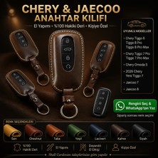 Minimalim Leather Craft Chery Tiggo 8 Pro / Omoda 5 / Jaecoo 7 Akıllı Anahtar Deri Kılıfı