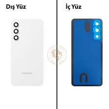Arsking Samsung A54 Beyaz Arka Kapak Arka Cam Batarya Kapağı Lazer Kesim Kapak Pil Kapağı Back Cover