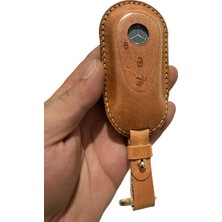 Minimalim Leather Craft Mercedes C & S Serisi W206 / W223 Hakiki Deri Anahtar Kılıfı