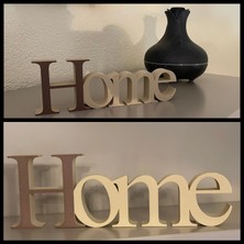 Dekoratif "Home" Yazılı Masa Süsü - Minimalist Ev Aksesuarı