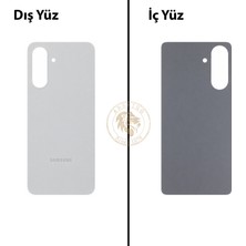 Arsking Samsung A56 Gri Arka Kapak Arka Cam Batarya Kapağı Lazer Kesim Kapak Pil Kapağı Back Cover