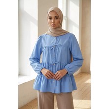 Julude Gülseli Bağcık Detaylı Tesettür Tunik P-00021788