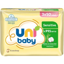 Uni Baby Sensitive Bambu & Pamuk Özü Islak Mendil 3 x 50'li (7'li Paket)