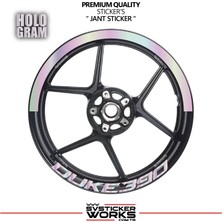 Sv Sticker Works Ktm Duke 390 Jant Şeridi – Yarım Jant Kaplama & Duke 390 Yazı Sticker Seti