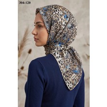 Sharell Leopar Desenli Soft Pamuk Eşarp 304-120