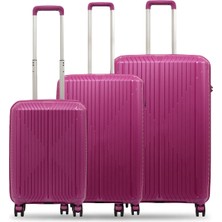 GROUND Sirius 3’lü Valiz Seti - 10728 - Magenta