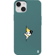 Casen iPhone 12 Haki Lansman Renkli Silikon Cat Lover Kedi Tasarımlı Kamera Korumalı Telefon Kılıf