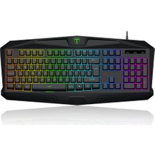 Kaia Life T-Dagger Tanker, T-TGK106, USB Kablolu, Türkçe Q, Rainbow Backlight, Membran Tuşlar, 104 Tuşlu, Gaming Klavye