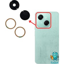 Fodos Tecno Spark Go 1 Arka Kamera Camı Lensi Yapışkanlı Dış Cam Kl4 Uyumlu