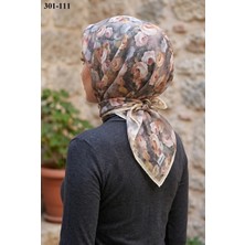 Sharell Gül Desenli Soft Pamuk Eşarp 301-111