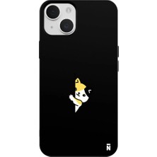 Casen iPhone 12 Siyah Lansman Renkli Silikon Cat Lover Kedi Tasarımlı Kamera Korumalı Telefon Kılıf