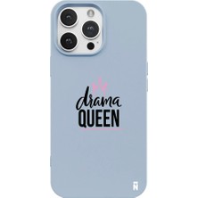 Casen iPhone 11 Pro Mavi Lansman Renkli Silikon Drama Queen Tasarımlı Premium Kılıf