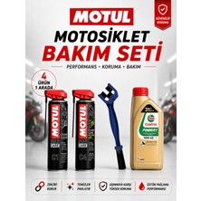 Motul C1 + C4 400 ml Zincir Bakım Seti + 10W-40 4t 1l Motor Yağı ve Fırça