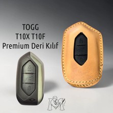 Minimalim Leather Craft Togg T10X-T10F Uyumlu Deri Anahtar Kılıfı | El Yapımı | Minimalim