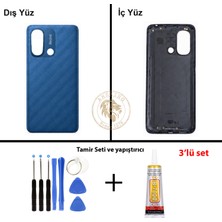 Arsking Xiaomi Redmi 12C Okyanus Mavisi Arka Pil Kapağı Batarya Kapağı + Yapıştırıcı ve Vida Seti