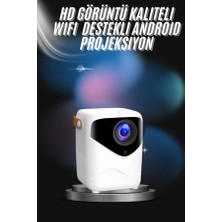 Astraltech Projeksiyon Ev Sineması Bluetooth 4K Hd Kaliteli Görüntü Kumandalı