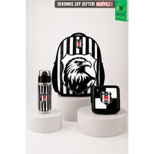 x Dekomus Lisanslı Beşiktaş Özel Tasarım 3D Kartal Küçük Boy Anaokul Çantası,matara ve Beslenme Kabı Seti